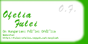 ofelia fulei business card